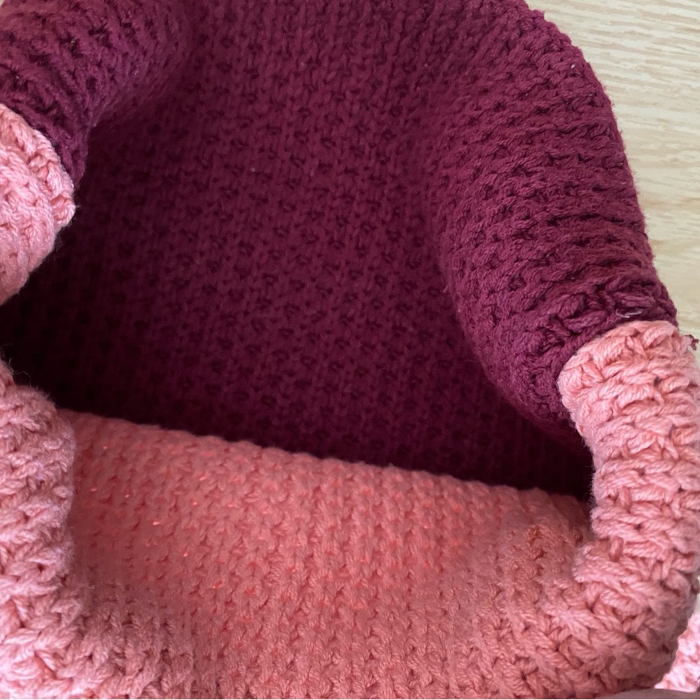 Free People Comfy Cowl Neck Sweater in Pink and Burgundy - Picture 6 of 9